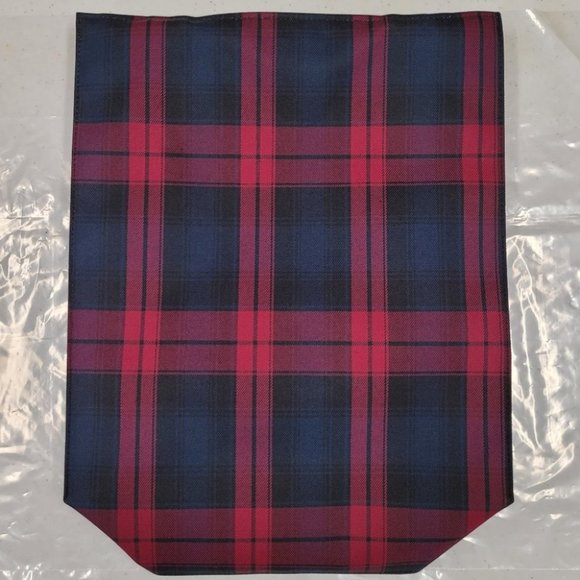 Waterproof Red Plaid Large Tote Shoulder Bag Travel Purse - Picture 10 of 14